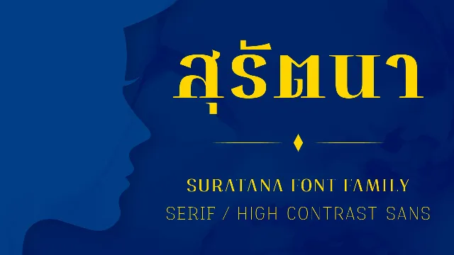 ตัวอย่างฟอนต์ สุรัตนา + สุรัตนา แซนส